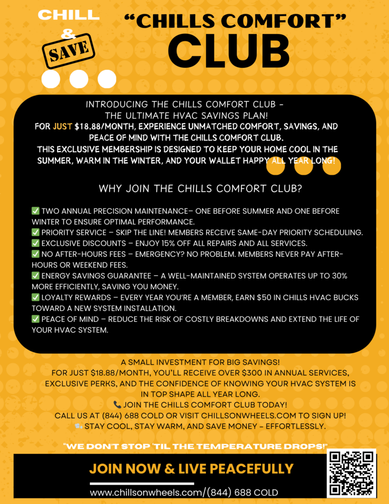 Chills Comfort Club Flyer